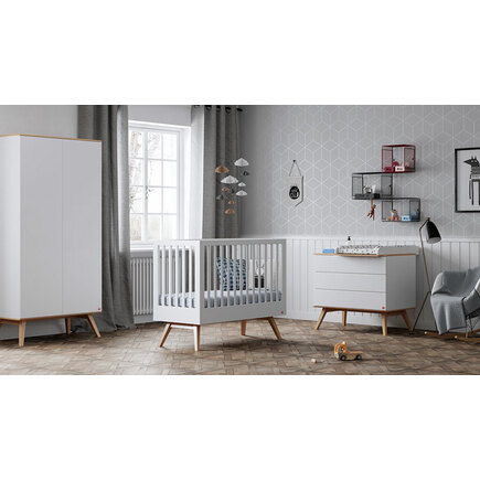 Lit transformable 70X140 Nature Baby Blanc/Bois VOX - 2