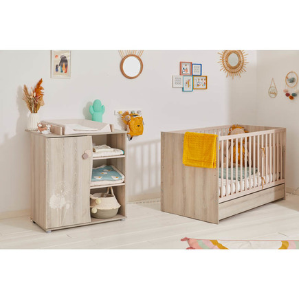 Chambre duo Lit 70x140 + commode FOREST BEBE9 CREATION