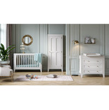 Chambre TRIO Lit 70x140 Commode Armoire MILENNE by Vox Blanc