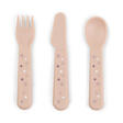 Foodie Couverts Set de 3 Happy Dots Rose DONE BY DEER
