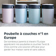 Starter pack poubelle à couches Twist & Click Blanc + 12 recharges TOMMEETIPPEE - 6