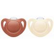 2 sucettes For Nature silicone 6-18m - Rouge NUK