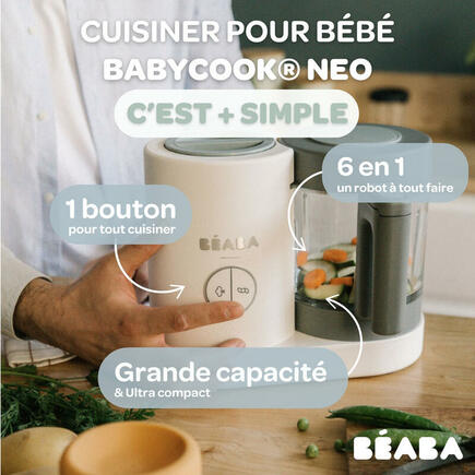 Babycook Néo Robot Cuiseur Bébé 6 en 1 Gris et Blanc BEABA - 6
