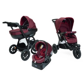 Poussette Trio Activ3 Top Burgundy Powder CHICCO