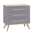 Chambre DUO Lit 70x140 + Commode FANON Gris BEBE9 CREATION - 3