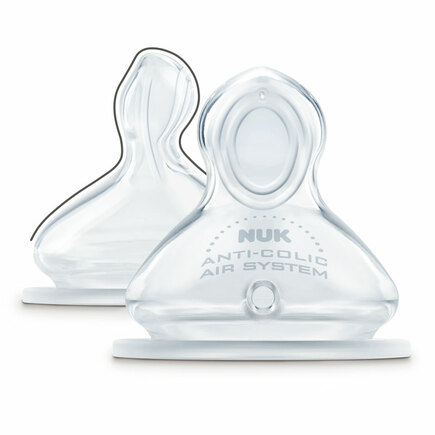 Lot de 2 tétines silicone first choice + T1 NUK