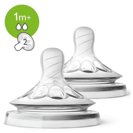 Lot De 2 Tetines Natural 2 0 1 Mois 2 Trous A Debit Lent Vente En Ligne De Repas Bebe9