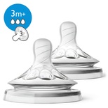 Lot de 2 tétines Natural 2.0 - 3 mois + / 3 trous à débit moyen