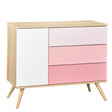 Chambre DUO Lit 120x60 + Commode Rose SEVENTIES SAUTHON - 3