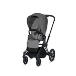 Poussette e-PRIAM Matt Black Manhattan Grey PLUS 2022