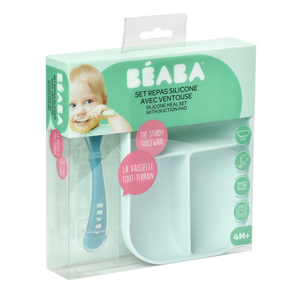 Set repas silicone compartimenté Blue BEABA - 9