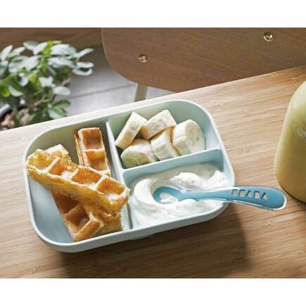 Set repas silicone compartimenté Blue BEABA - 6