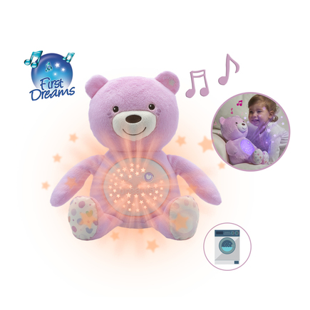 Ourson projecteur Baby Bear Rose FIRST DREAMS CHICCO