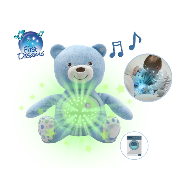 Ourson projecteur Baby Bear Bleu FIRST DREAMS CHICCO