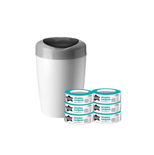 Starter Pack Simplee Bac à couches blanc/gris + 6 recharges