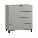 Commode 4 tiroirs SIMPLE Gris