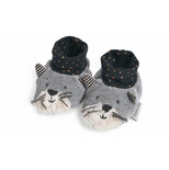 MOULIN ROTY Chaussons chat gris Fernand Les Moustaches
