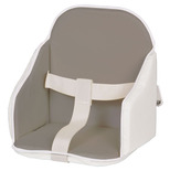 Coussin de chaise PVC bordé à sangles Gris/Blanc