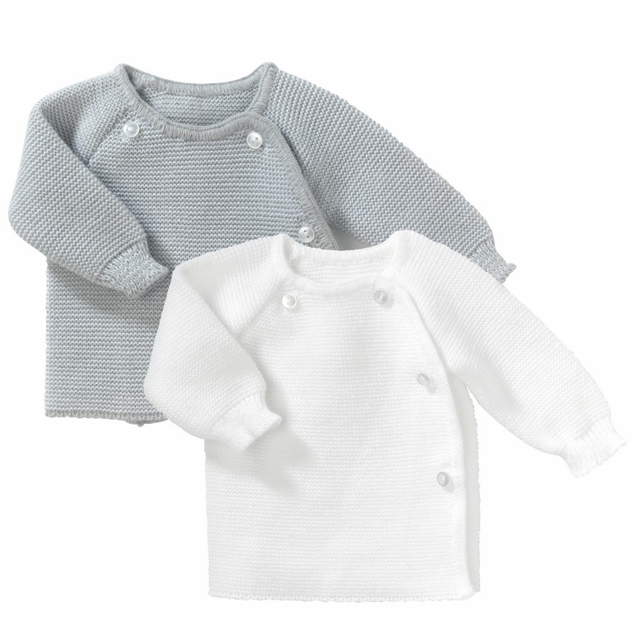 Lot De 2 Brassieres Blanc Et Gris Naissance Vente En Ligne De Linge De Lit Bebe Bebe9