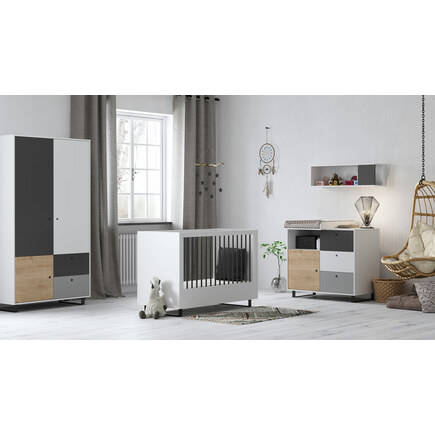 Chambre CONCEPT lit 60x120+commode+armoire OAK VOX - 10