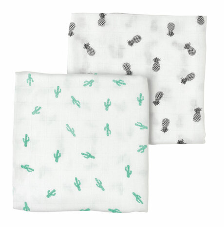 Lot 2 Langes Bambou Ananas Et Cactus Vente En Ligne De Repas Bebe9 Lot 2 Langes Bambou Ananas Et Cactus Vente En Ligne De Repas Bebe9