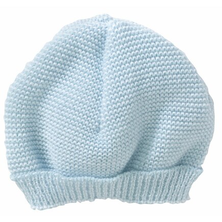 Bonnet maille bleu pascal naissance BEBE9 CREATION