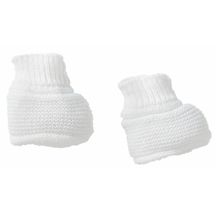 Chaussons maille blanc naissance BEBE9 CREATION