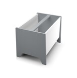 Bac à jouets blanc et gris