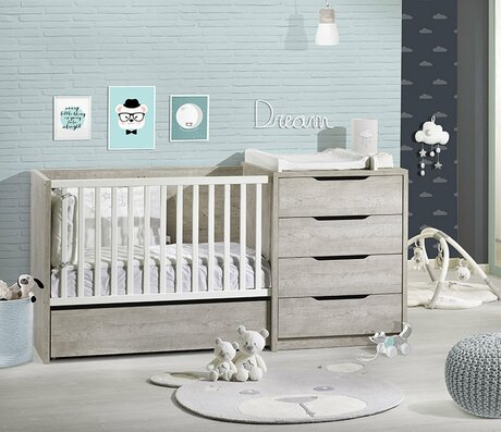 Tiroir Sur Roulette Pour Lit Combine Loft Bois Vente En Ligne De Chambre Bebe Bebe9
