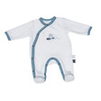 Pyjama Velours Blanc/Turquoise 3mois NEW LAZARE SAUTHON Baby déco