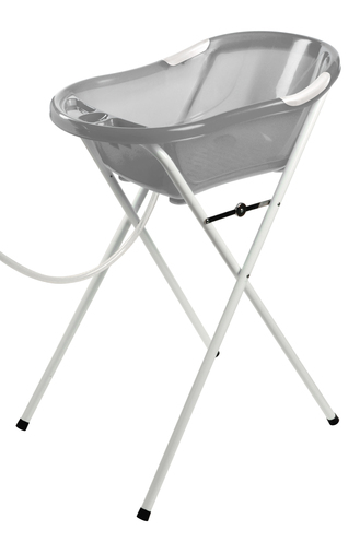 Baignoire bébé grise + pied blanc tuyau évacuation DBB, Vente en ligne de Baignoire  bébé