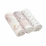 Lot de 3 Petits Langes Bambou Cygne