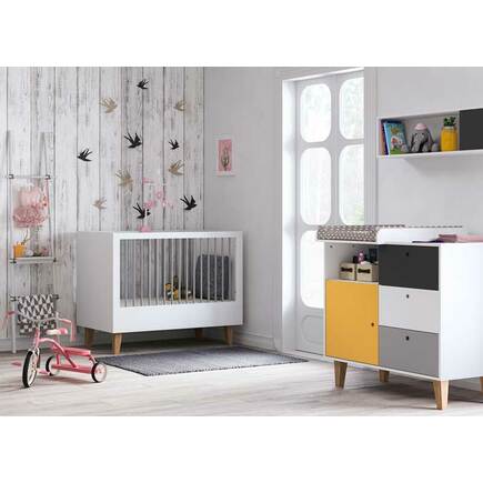 Chambre DUO CONCEPT lit 60x120+commode Safran VOX