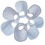 Lot de 7 bavoirs naissance Bleu