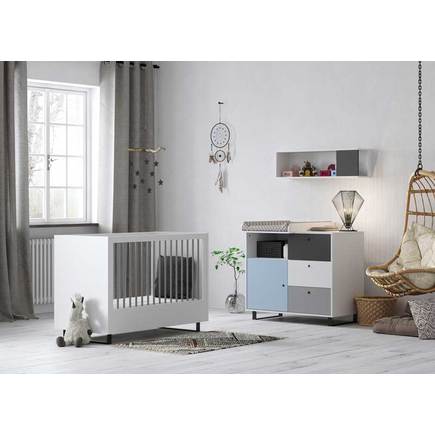 Chambre DUO Concept lit 70x140+commode Bleu VOX - 2