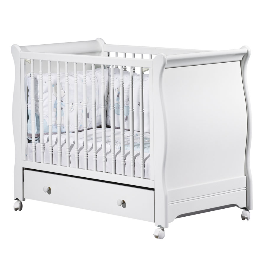Lit Bebe 60x1cm Galerie Coulissante Elodie Blanc Vente En Ligne De Chambre Bebe Bebe9