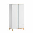 Armoire 2 portes ALTITUDE Blanc/Bois VOX