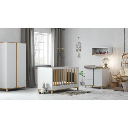 Chambre ALTITUDE lit 60x120+commode+armoire Blanc VOX