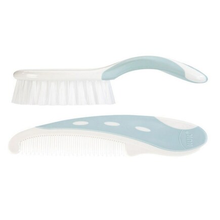 Brosse & Peigne blanc et turquoise NUK