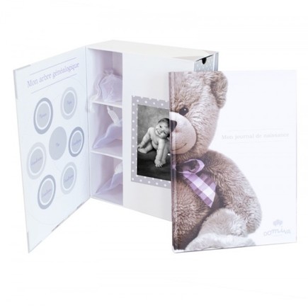 Boite à trésor + Livre de naissance Little Bear DOMIVA