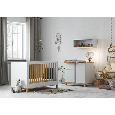 Chambre DUO ALTITUDE lit 70x140+commode Blanc VOX