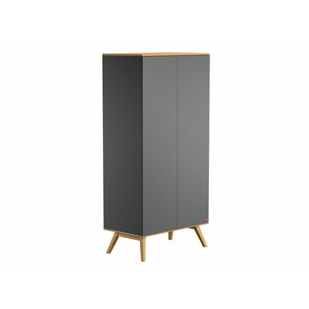 Armoire 2 portes NatureBaby Graphite/Bois VOX