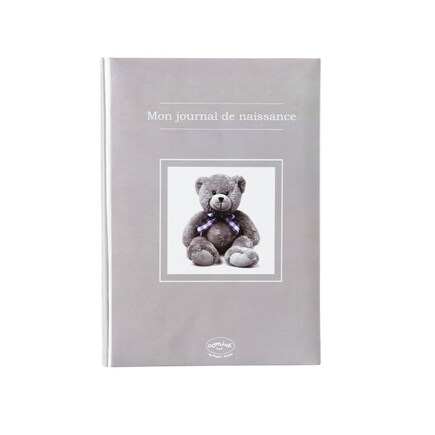 Mon journal de naissance Ourson Little Bear taupe DOMIVA