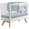 Lit transformable 70X140 Nature Baby Blanc/Bois VOX