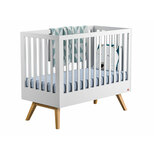 Lit transformable 70X140 Nature Baby Blanc/Bois
