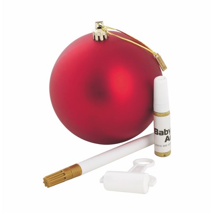 Boule de Noël personnalisable Rouge BABY ART - 2