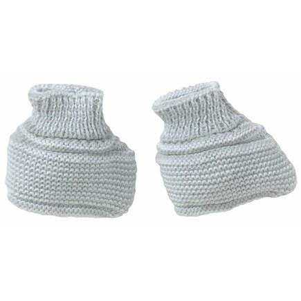 Chaussons maille gris naissance BEBE9 CREATION