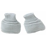 Chaussons maille gris naissance