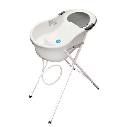 Baignoire 0-6 mois blanche + pied tuyau évacuation DBB, Vente en ligne de Baignoire  bébé