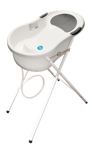 Baignoire 0-6 mois blanche + pied tuyau évacuation DBB, Vente en ligne de Baignoire  bébé